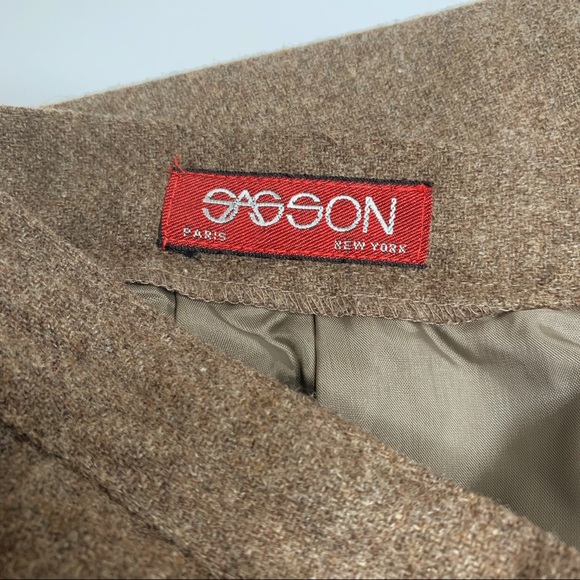 Vintage Sasson Paris New York Women's Wool Blend Skirt - Picture 4 of 6